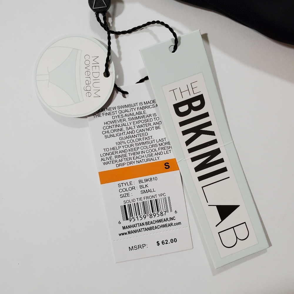 NWT Bikini Lab Plunge Bow Front One Peice Swimsuit - Picture 8 of 13